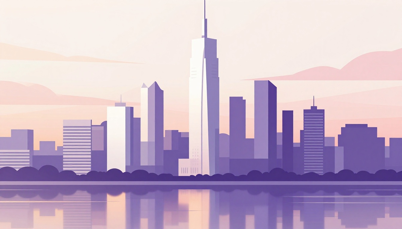 Skyline de Toronto ao entardecer com prédios modernos refletindo a luz do dia