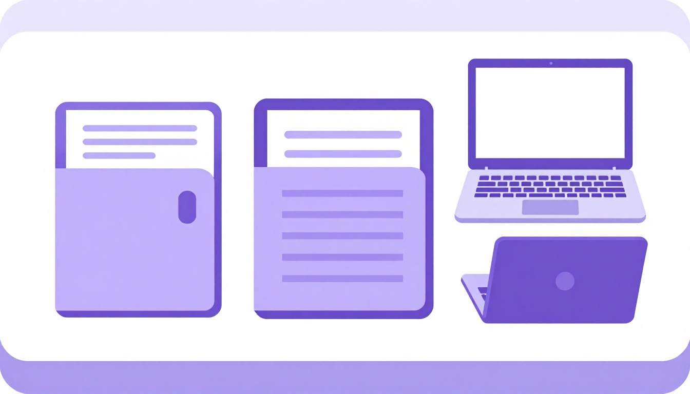 Documentos, apólice de seguro e laptop organizados sobre uma mesa de estudos