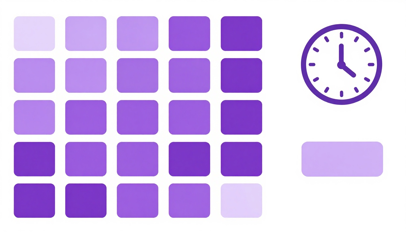 calendário de parede com algumas semanas e meses destacados em cores diferentes, representando a variedade de duração dos programas de intercâmbio