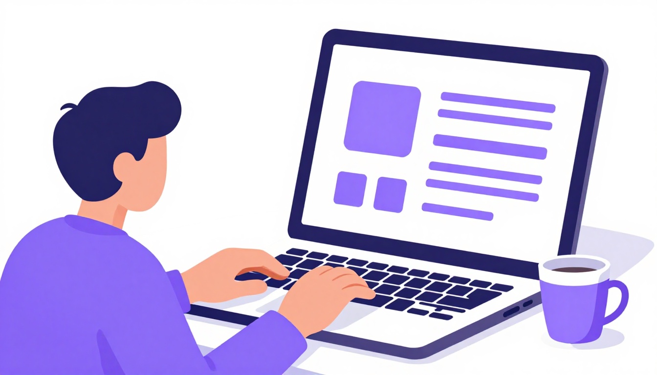 pessoa programando em um notebook com múltiplas abas de código abertas, ambiente de home office simples