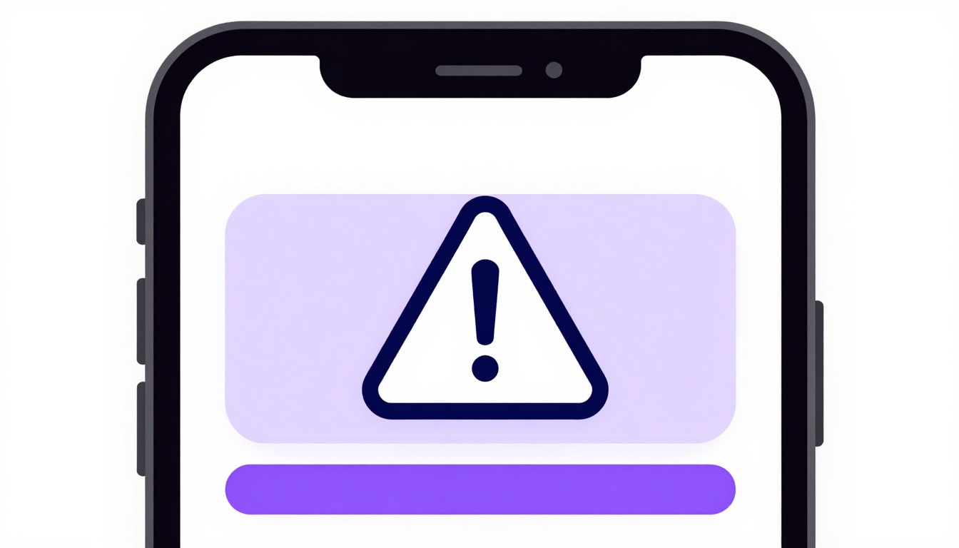 Celular exibindo alerta de mensagem suspeita de proposta de emprego home office