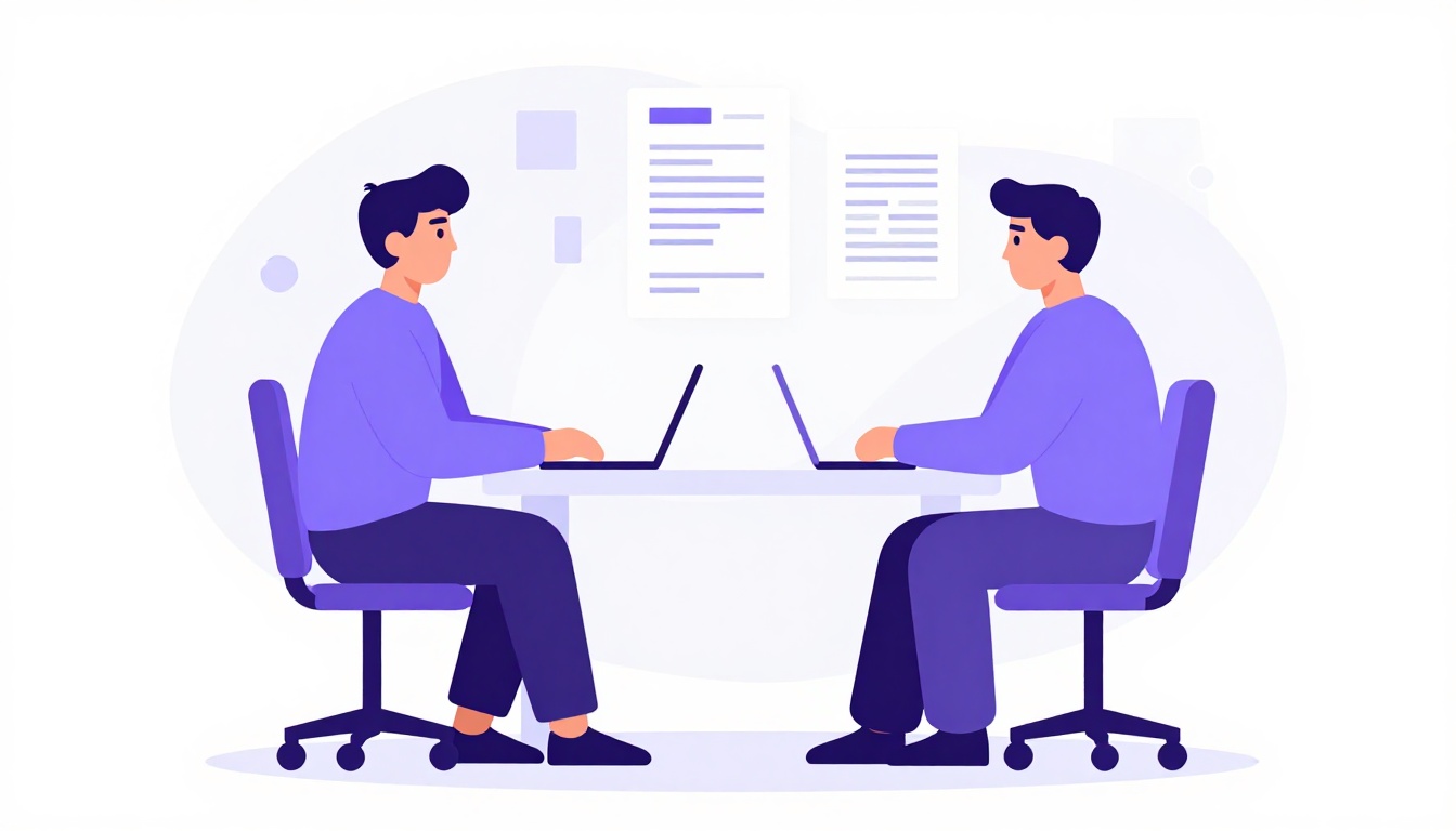 Cena de entrevista de emprego em escritório americano