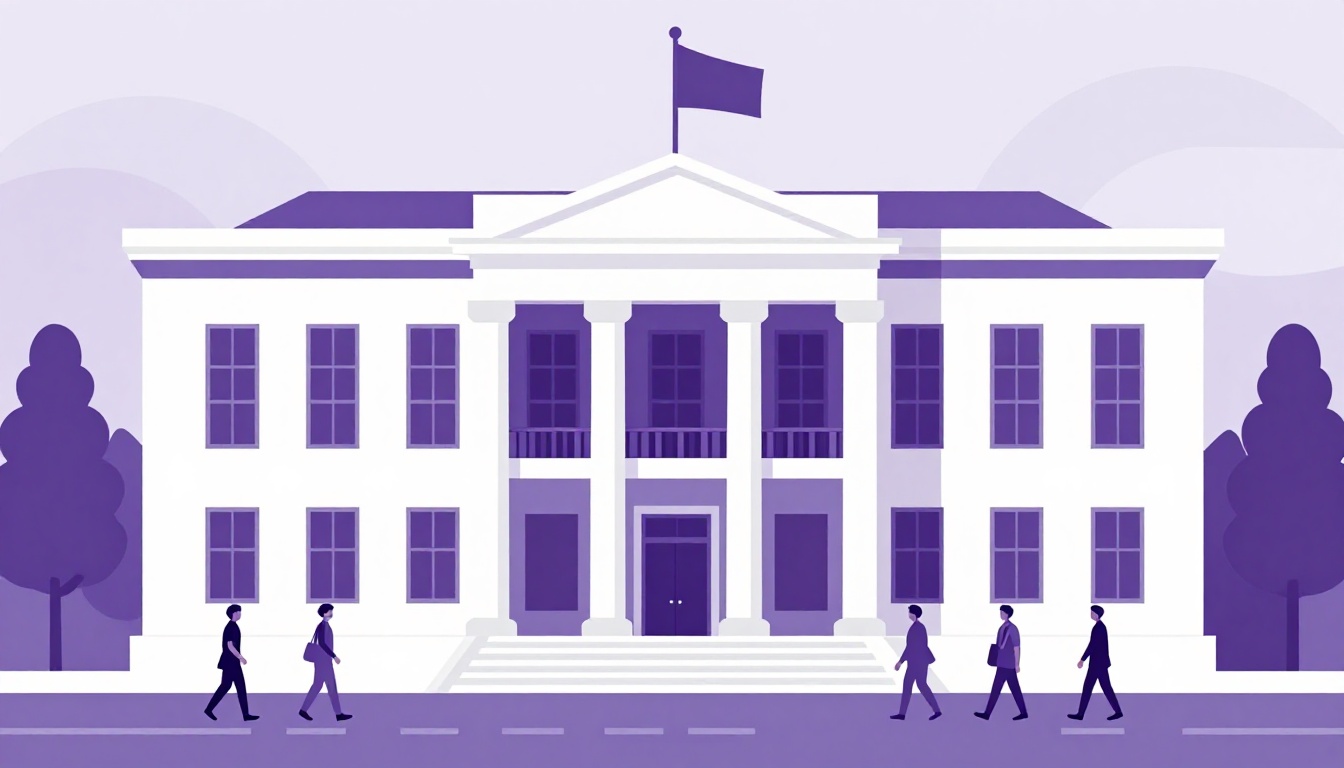 Fachada de um consulado americano