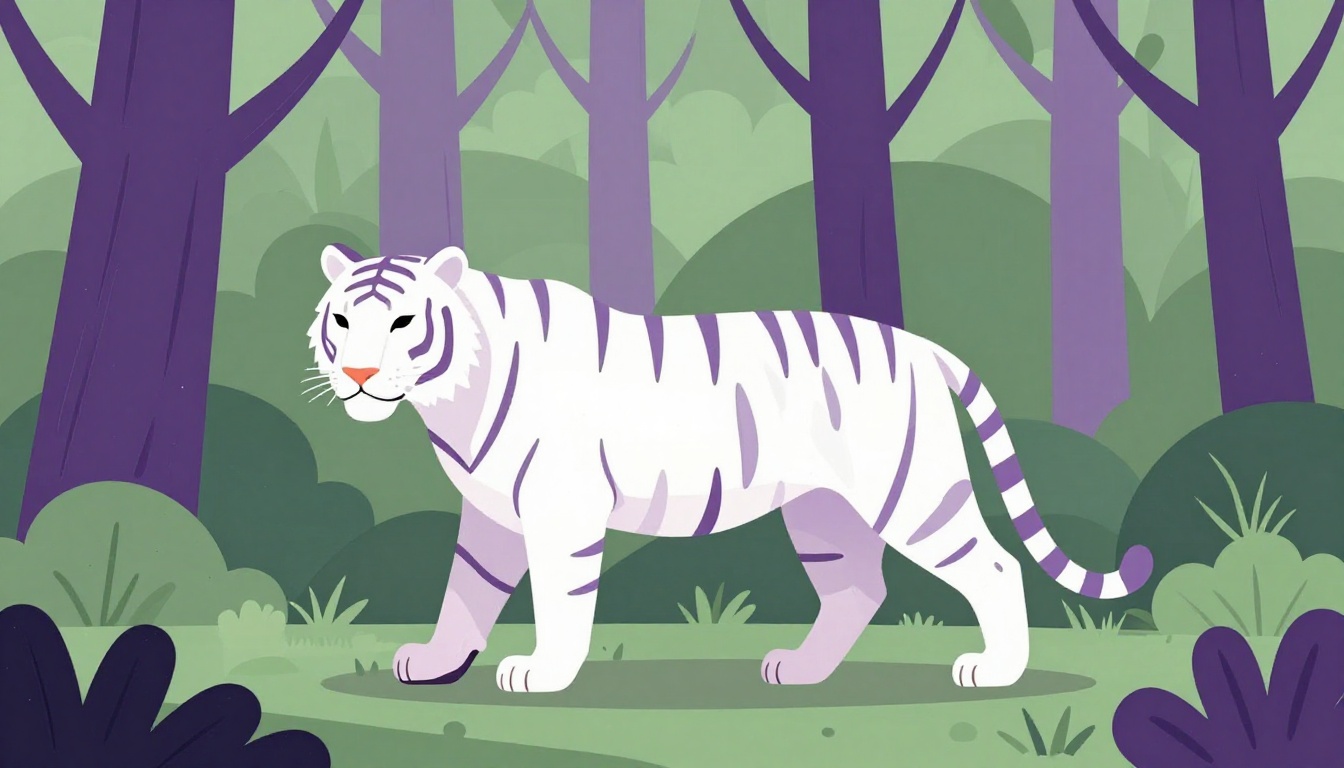 Tigre caminhando entre a vegetação representando conservação da vida selvagem