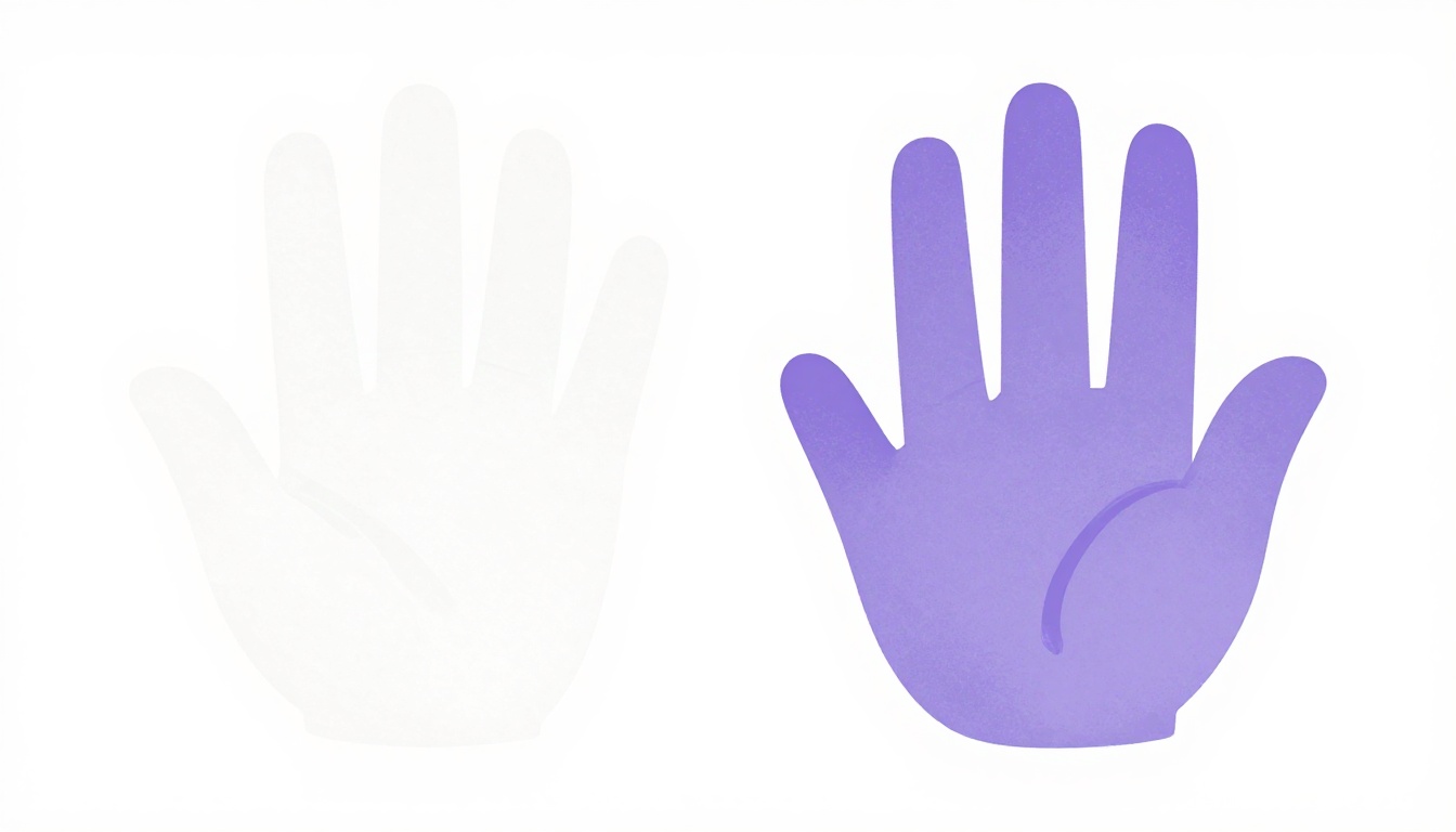 Two abstract hand silhouettes illustrating Portuguese gestures
