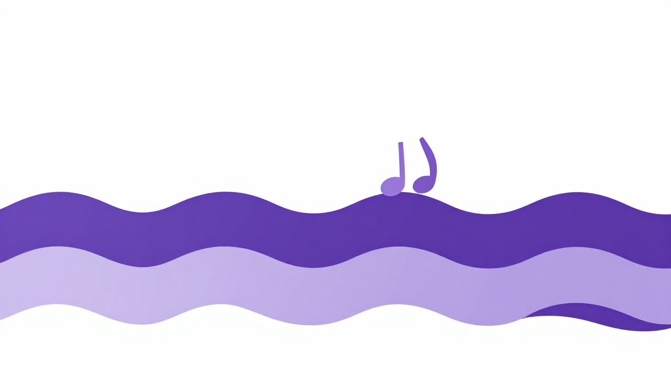Sound wave rippling over an ocean wave to represent pronunciation