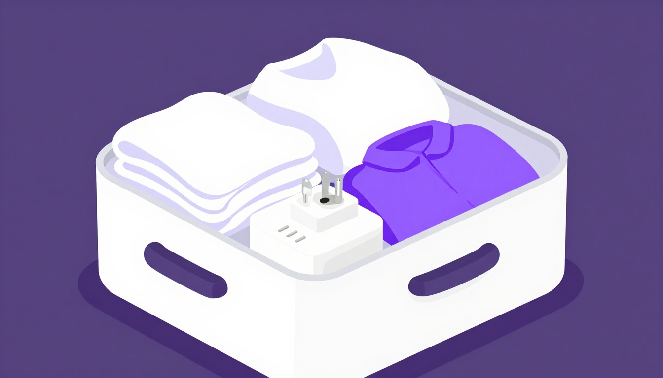 An open suitcase being packed with travel essentials