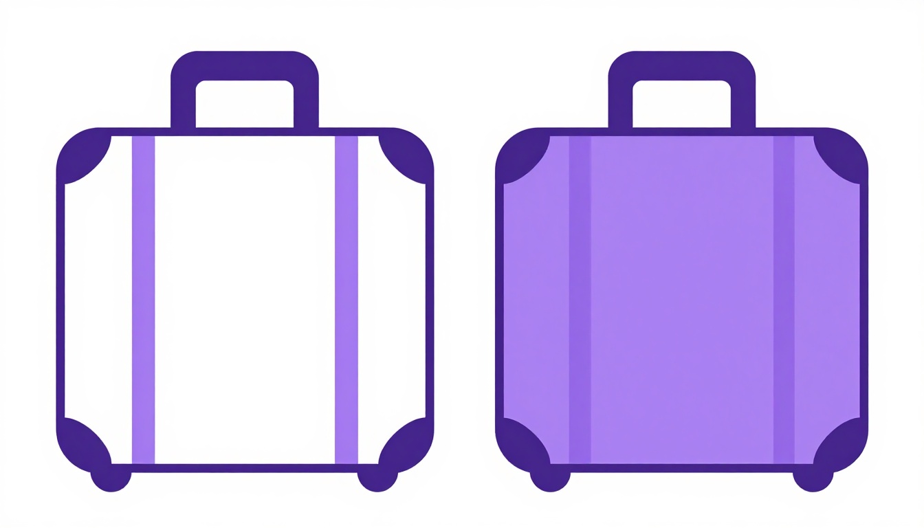 Two identical suitcases placed side by side, representing twin siblings