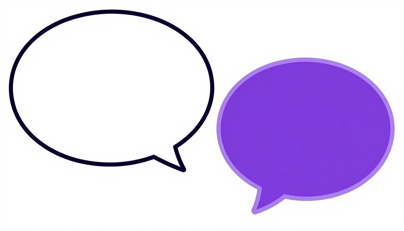 Two overlapping speech bubbles showing how comigo and conmigo sit side by side