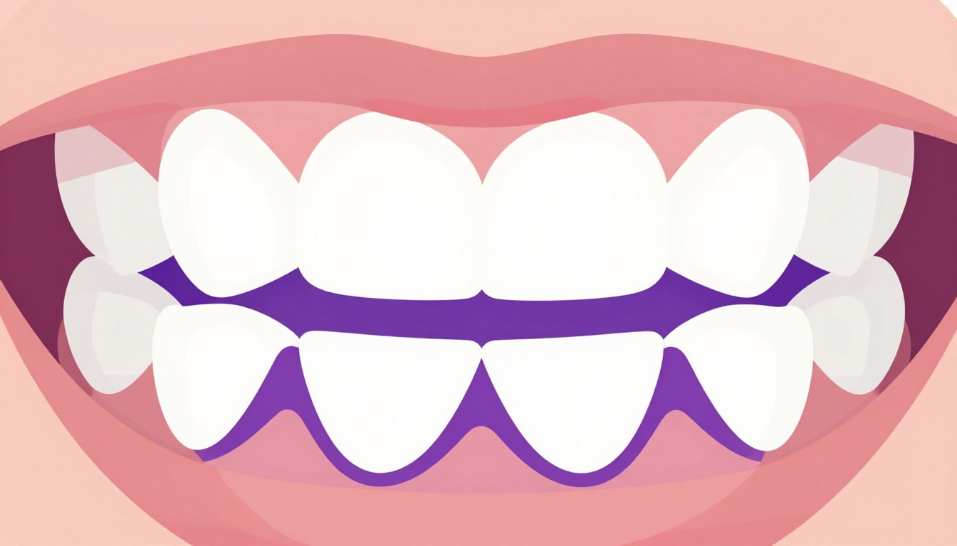 Diagrama simples da língua entre os dentes mostrando a posição do som th em inglês