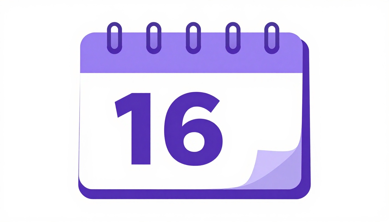 A spiral desk calendar page with a curling torn corner sitting on a plain white background