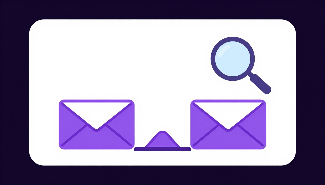 A magnifying glass hovering over the words email and e-mail on a printed page, comparing the two spellings