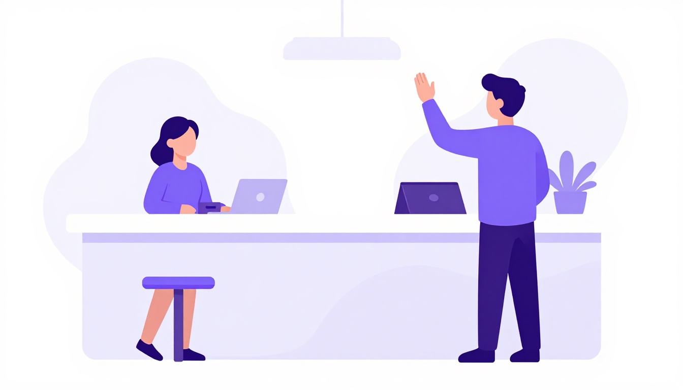 A customer raising a hand slightly to catch a waiter's attention in a cafe