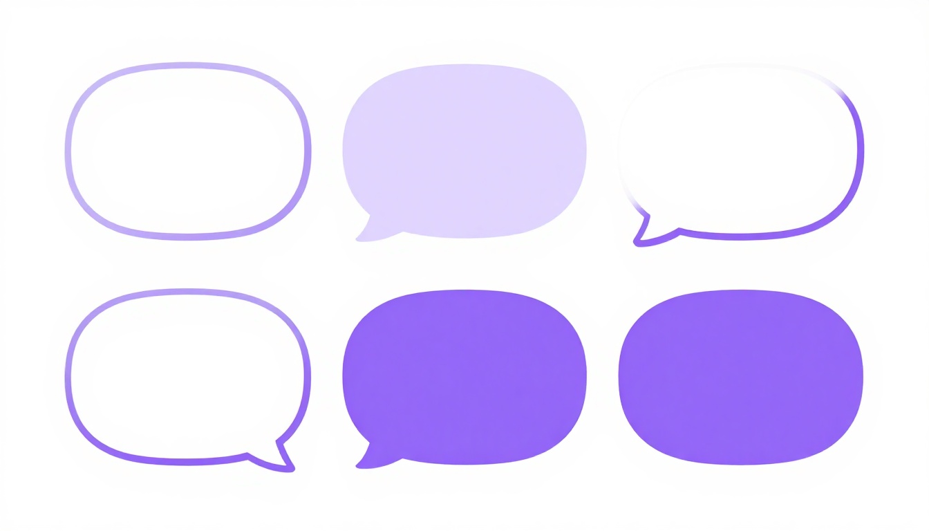 A small chart-like arrangement of speech bubbles showing different tones of apology