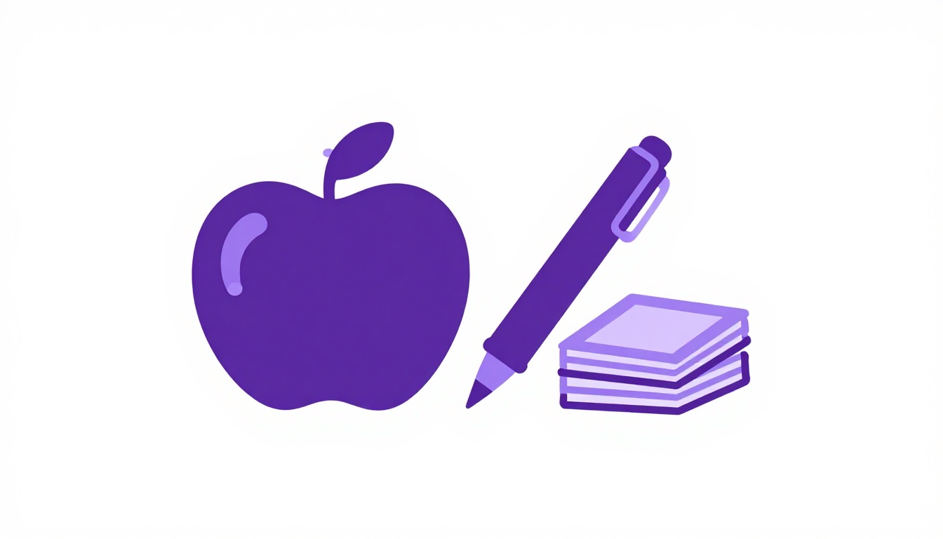 Tarjeta con una manzana y material para hacer fichas de inglés caseras para 1 primaria