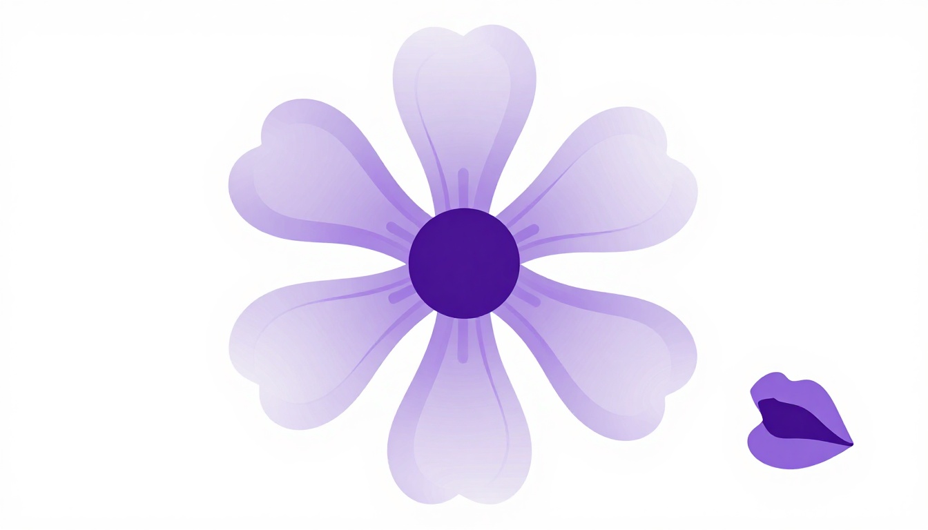 A flower next to a small mouth shape to show how to pronounce flor in Portuguese