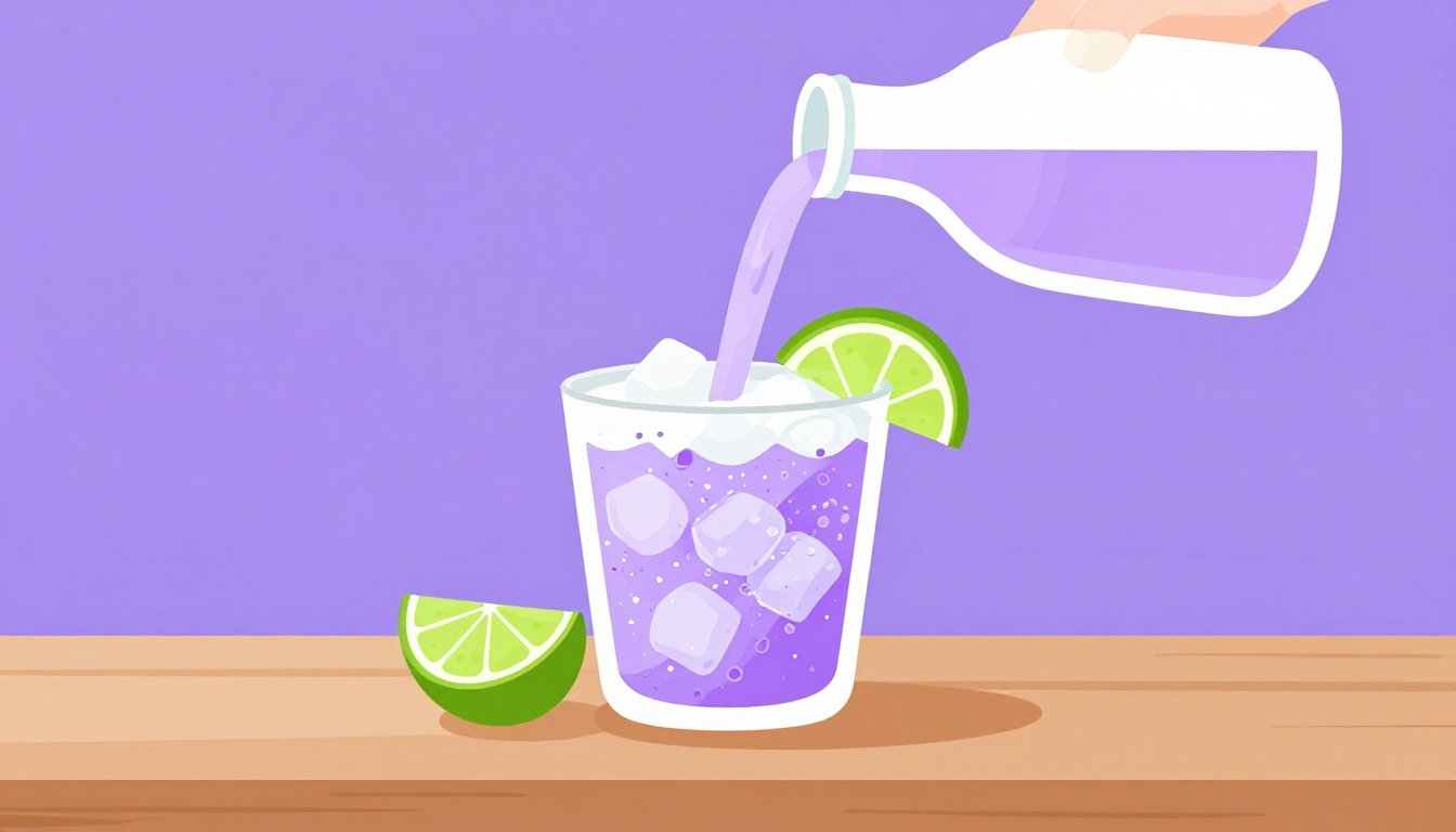 A caipirinha cocktail being poured with lime and crushed ice