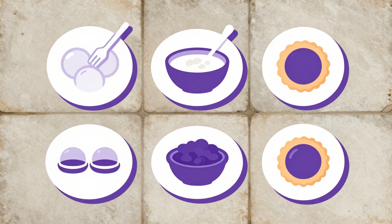 An overhead spread of traditional Brazilian and Portuguese dishes on a wooden table