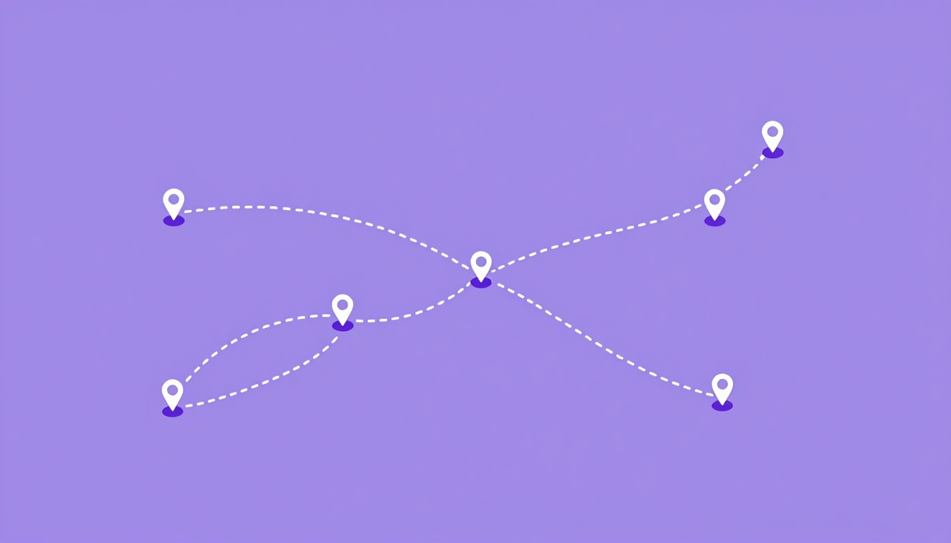 A world map with dotted lines connecting several points, representing how the word for friendship travels across Latin languages