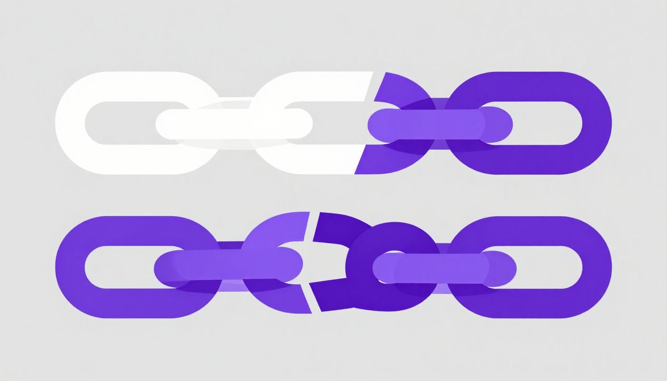 One solid chain link next to one broken chain link, representing friendship and its opposite, enmity