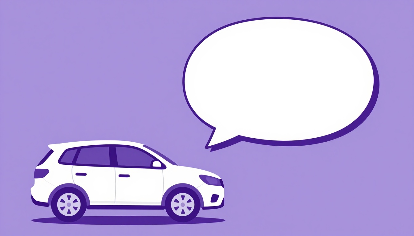 A small cartoon car icon next to a speech bubble icon, representing two unrelated apps sharing a name