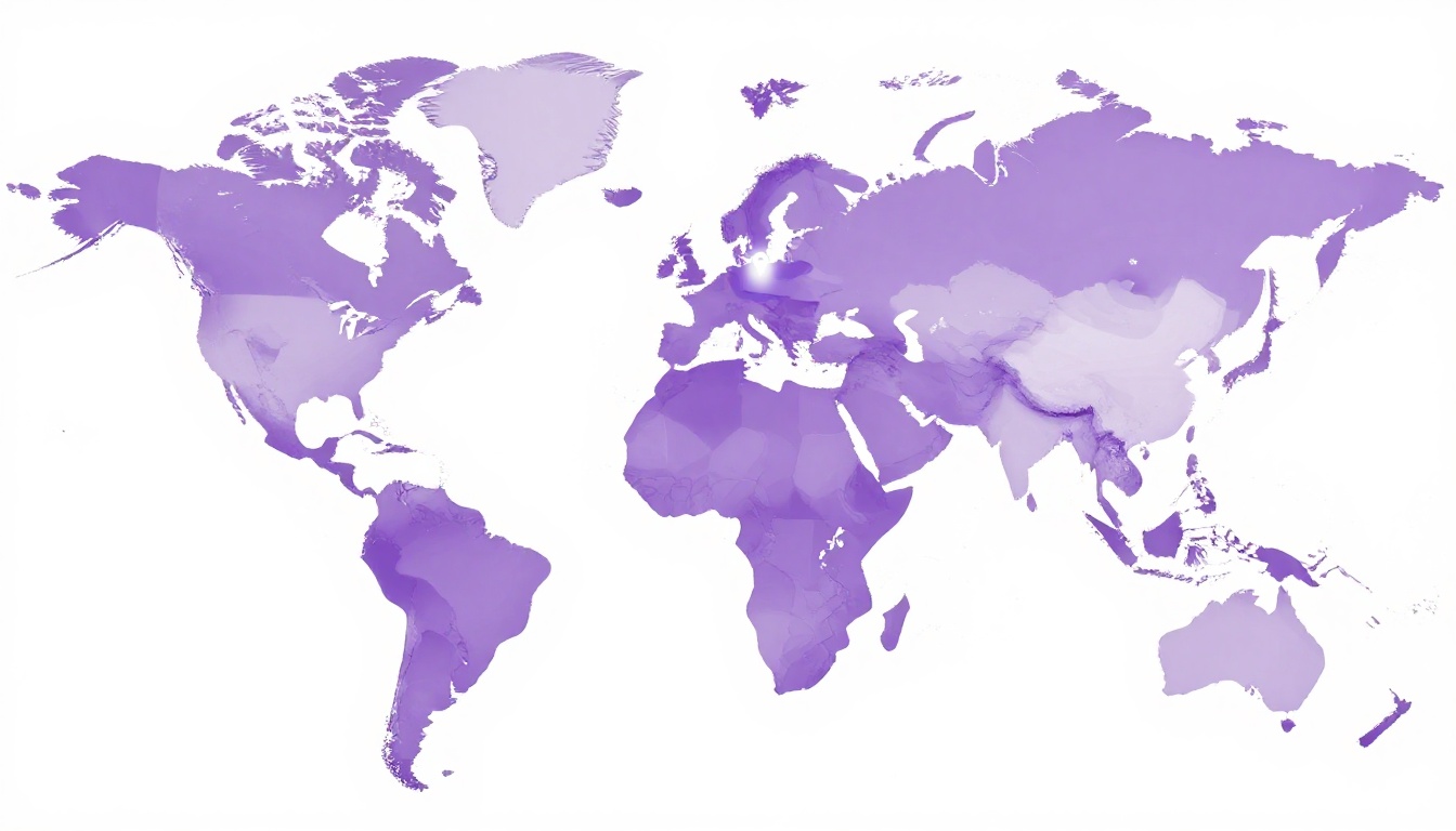 A world map highlighting regions where the hardest languages for English speakers are spoken