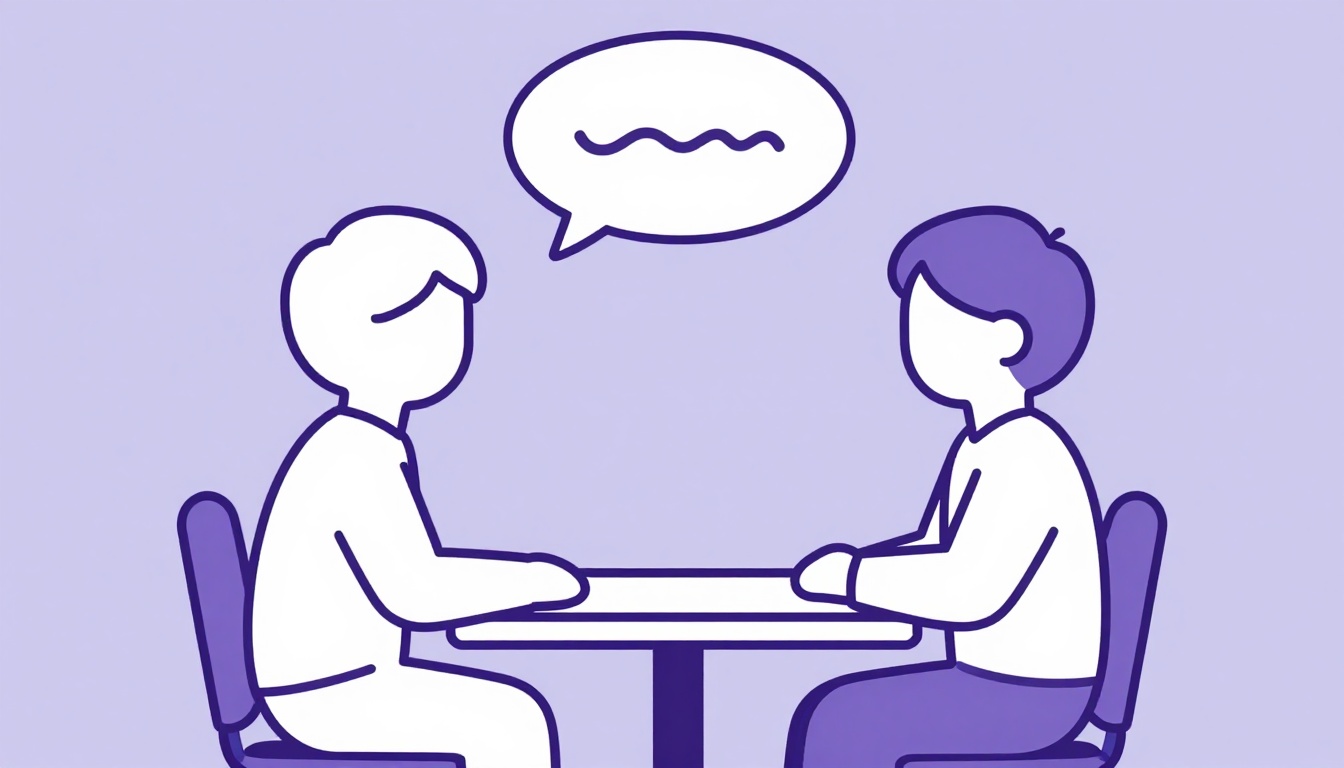 A person speaking into a phone with a speech bubble, illustrating the difference between understanding language passively and producing it out loud