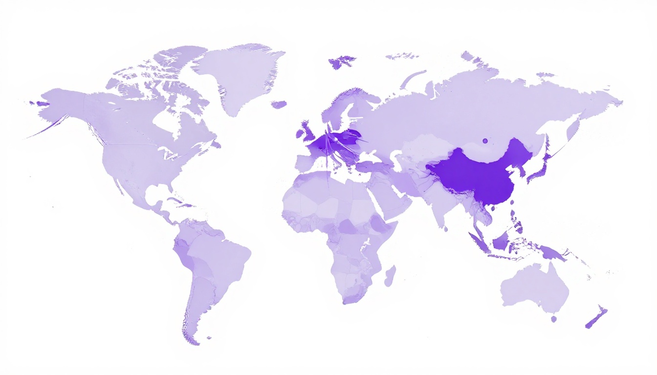 An abstract world map illustration suggesting how one name spread into many languages