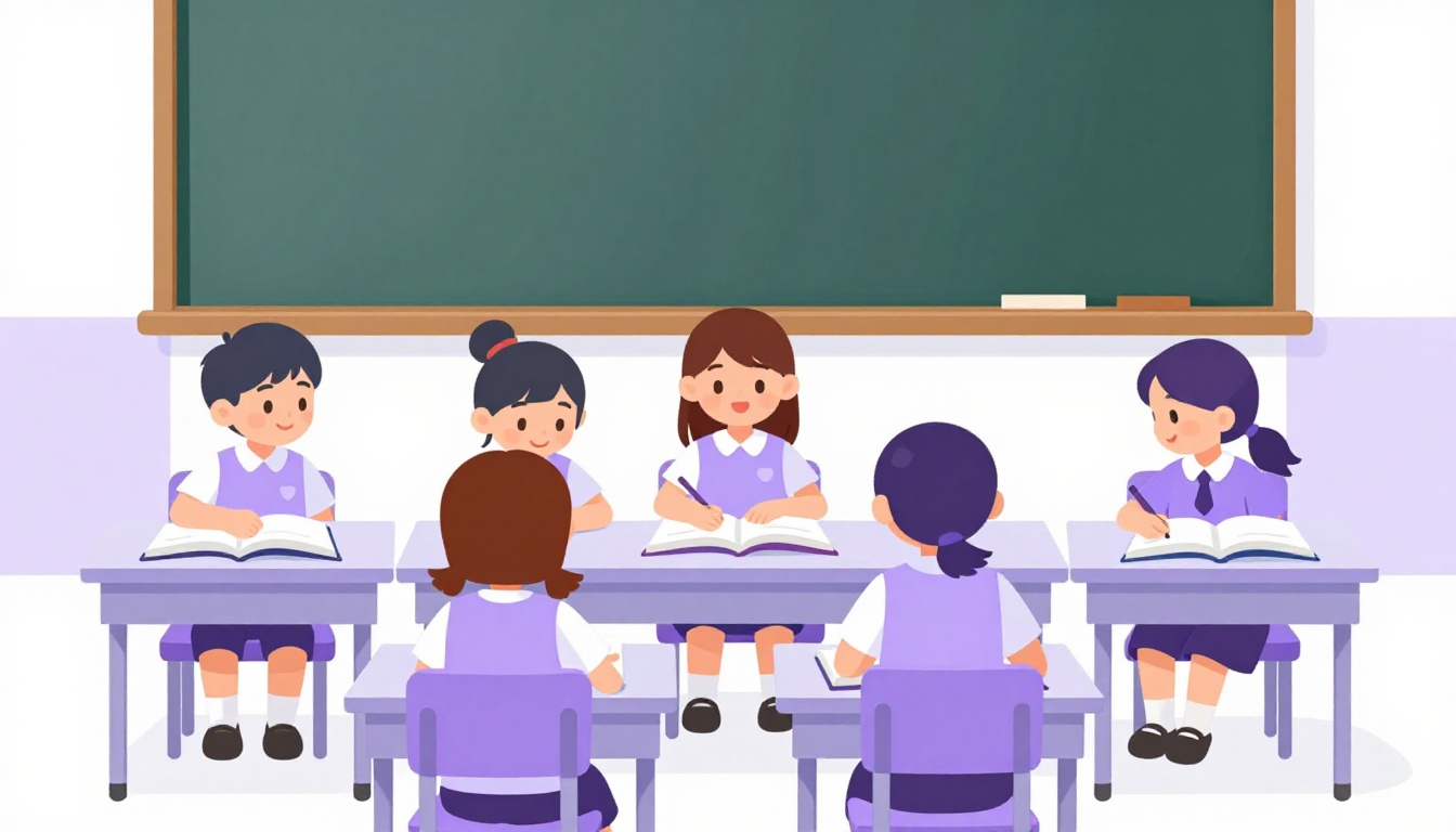 Sala de aula com alunos usando o livro didático de inglês distribuído pelo PNLD