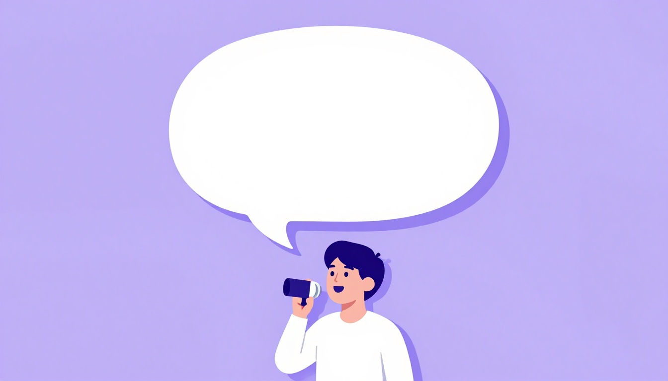 Pessoa falando em voz alta com o celular na mão, praticando inglês em um ambiente tranquilo e sem plateia