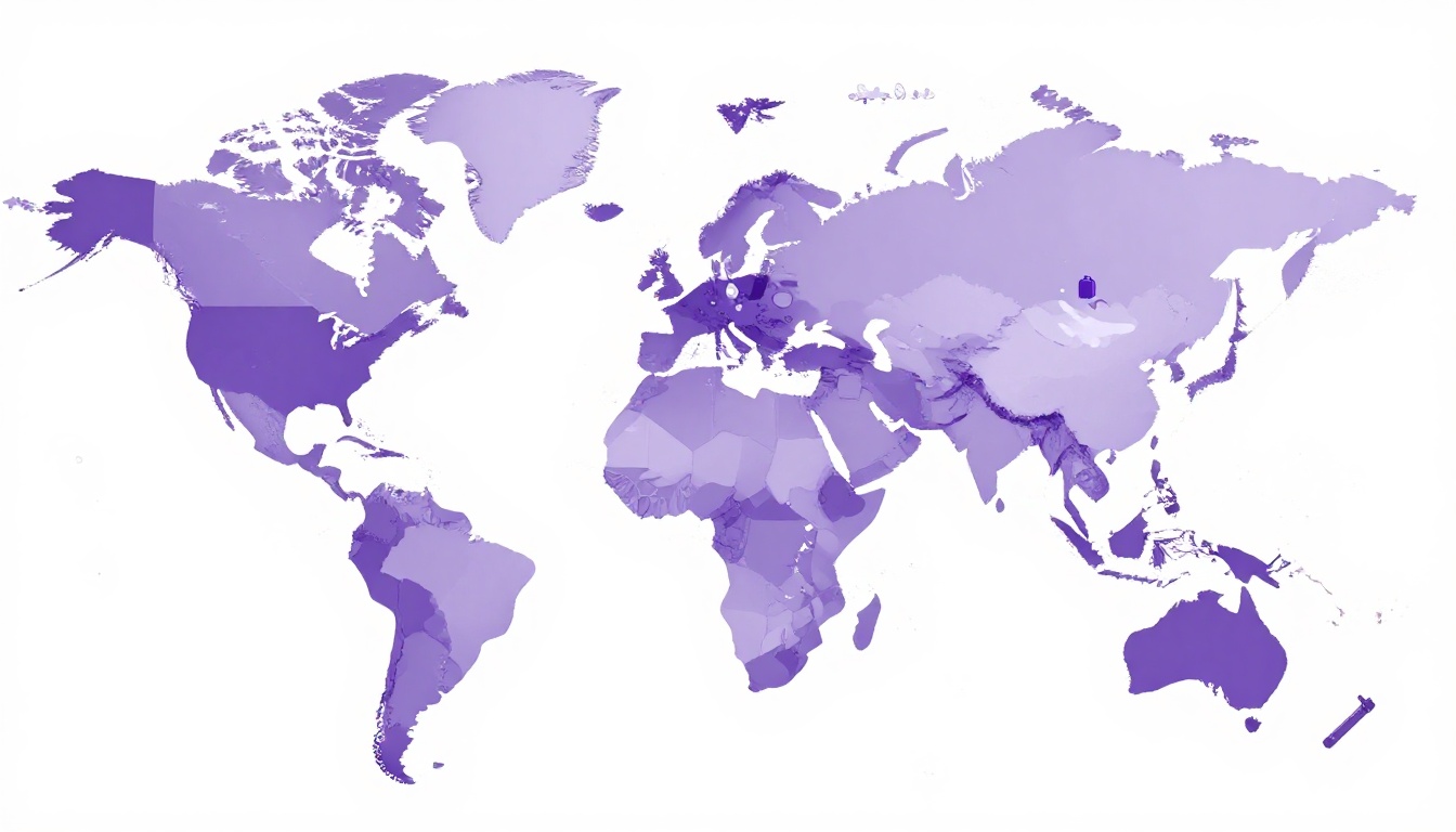 Mapa com os melhores lugares para morar fora do Brasil destacando países como Canadá, Portugal e Austrália