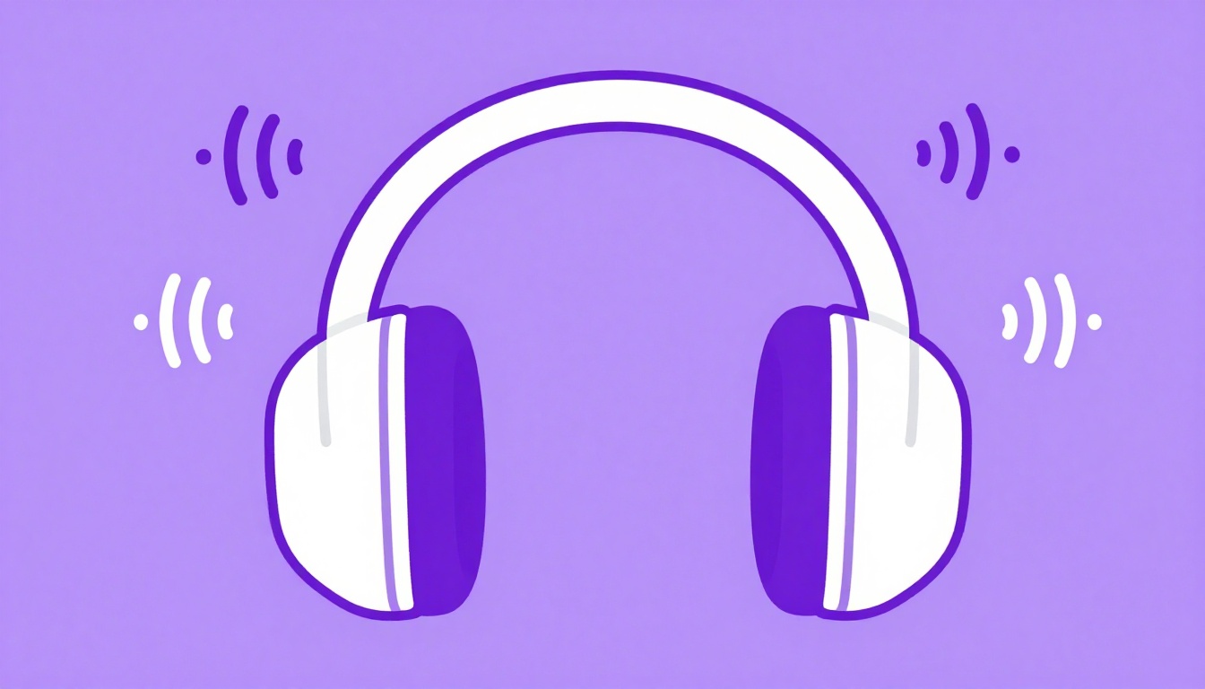 Fones de ouvido com ondas sonoras representando os diferentes sotaques do inglês pelo mundo