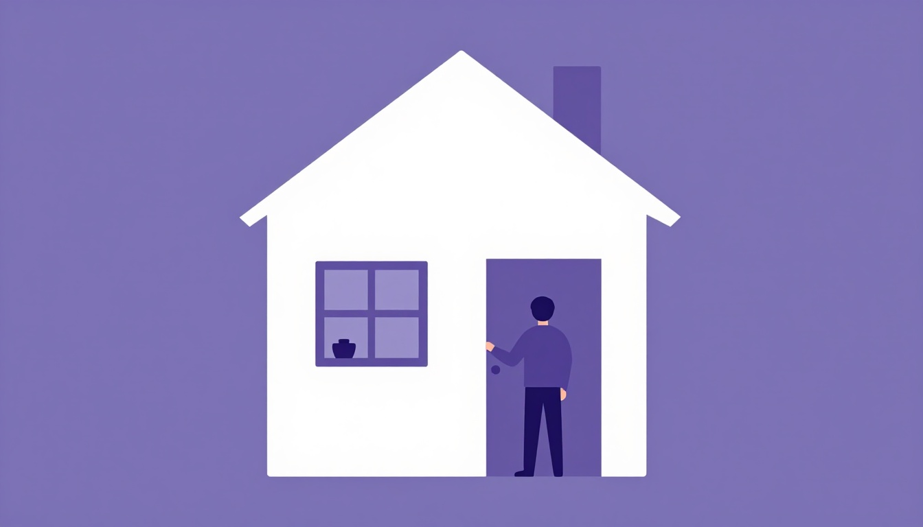 Corte transversal de uma casa mostrando objetos dentro de cômodos, sobre móveis e em pontos de entrada, ilustrando preposições de lugar em inglês