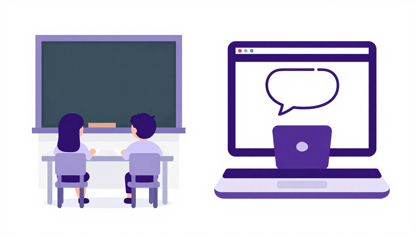 Comparación entre academia presencial y clases de inglés online en Vigo