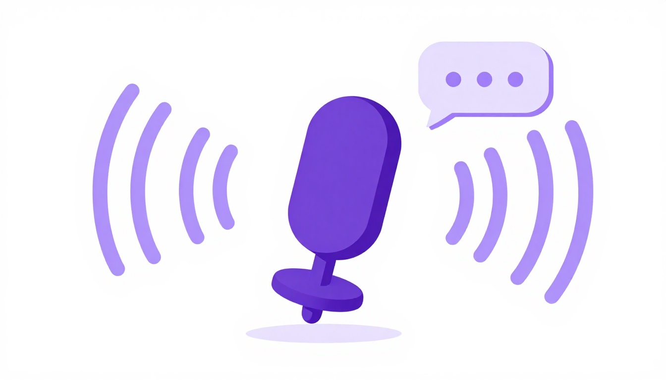 Celular com um microfone brilhante, representando aplicativo para aprender inglês falando em voz alta