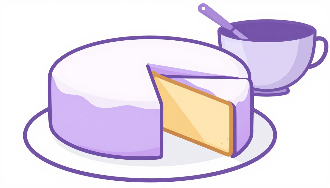 Bolo simples fatiado sobre uma mesa de cozinha, receita de bolo em inglês simples
