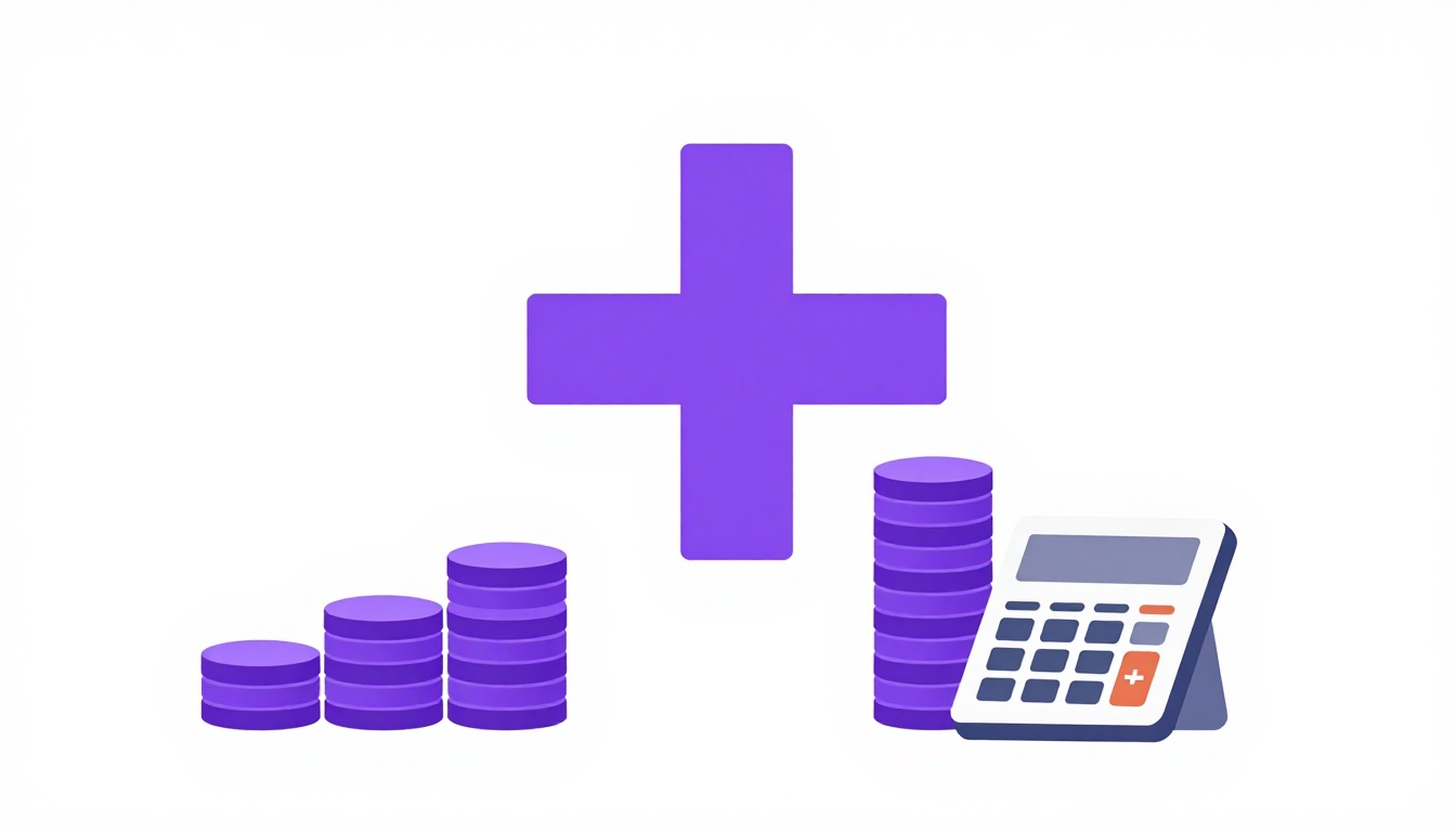 Blocos de moedas somando em uma pilha, ilustrando a função SUM do Excel