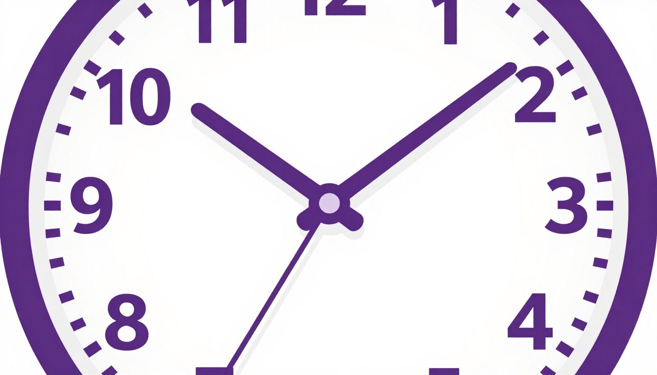 close up of an analog clock face showing the hour and minute hands